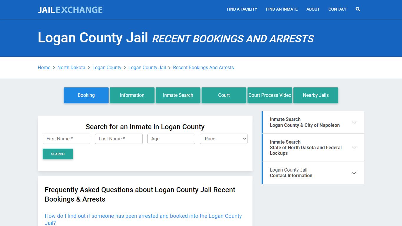 Logan County Jail Recent Bookings And Arrests - Jail Exchange