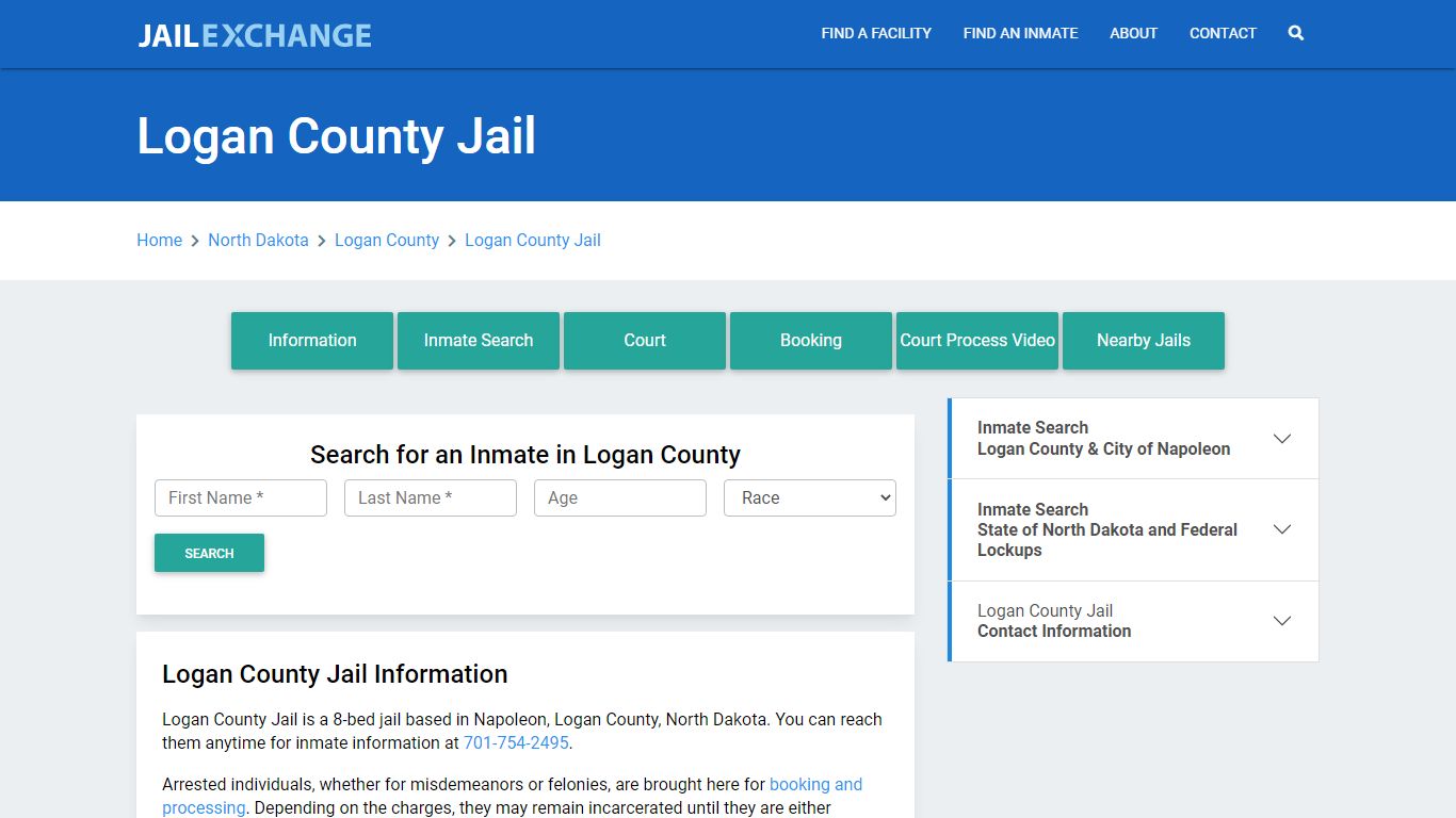 Logan County Jail Roster Lookup, ND, Inmate Search